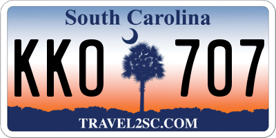 SC license plate KKO707