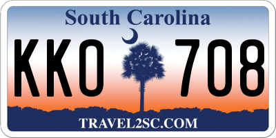 SC license plate KKO708
