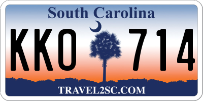 SC license plate KKO714