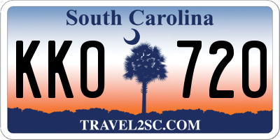 SC license plate KKO720