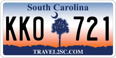 SC license plate KKO721