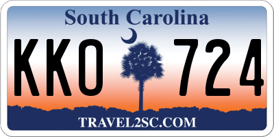 SC license plate KKO724
