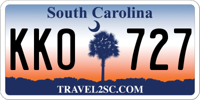 SC license plate KKO727