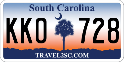 SC license plate KKO728