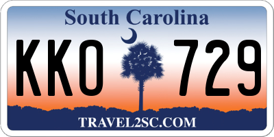 SC license plate KKO729
