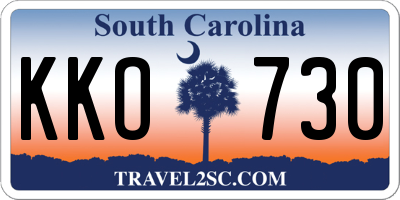 SC license plate KKO730