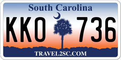 SC license plate KKO736
