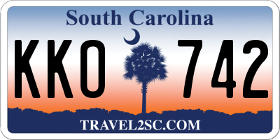 SC license plate KKO742