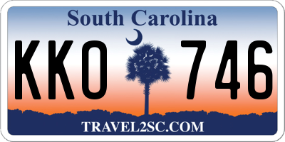 SC license plate KKO746