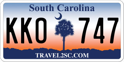 SC license plate KKO747