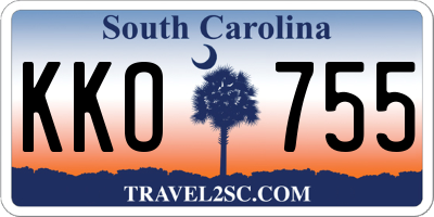 SC license plate KKO755