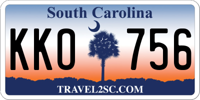 SC license plate KKO756