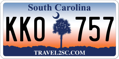 SC license plate KKO757