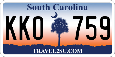 SC license plate KKO759