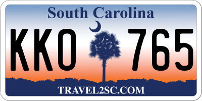 SC license plate KKO765