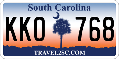 SC license plate KKO768