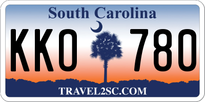 SC license plate KKO780