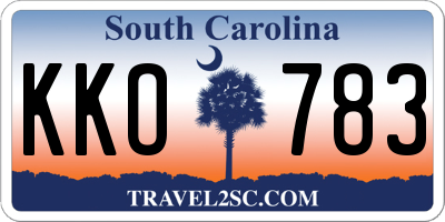 SC license plate KKO783