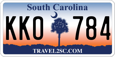 SC license plate KKO784