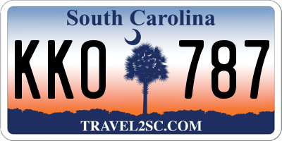 SC license plate KKO787