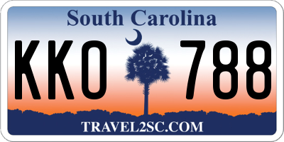 SC license plate KKO788