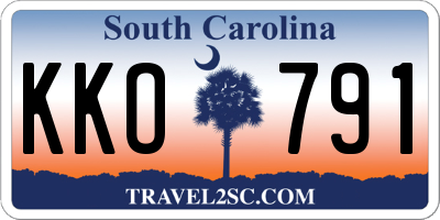 SC license plate KKO791
