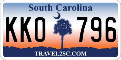 SC license plate KKO796