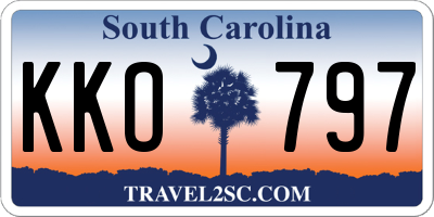 SC license plate KKO797