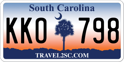 SC license plate KKO798