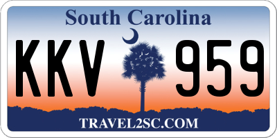SC license plate KKV959
