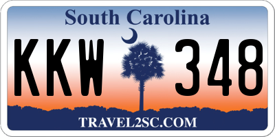 SC license plate KKW348