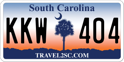 SC license plate KKW404