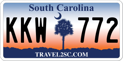 SC license plate KKW772