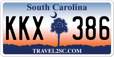 SC license plate KKX386