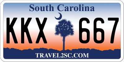 SC license plate KKX667