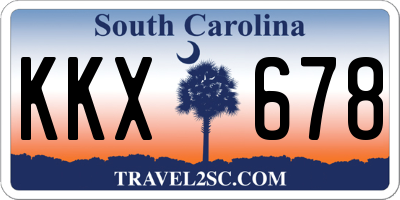 SC license plate KKX678