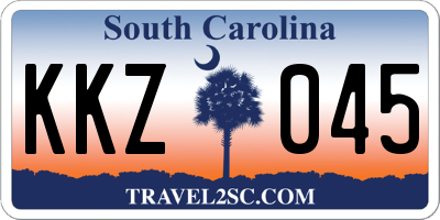 SC license plate KKZ045