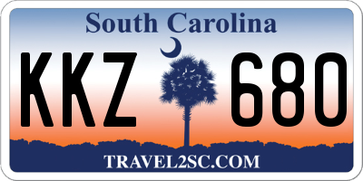 SC license plate KKZ680