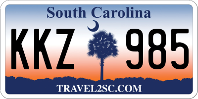 SC license plate KKZ985