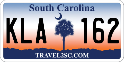 SC license plate KLA162