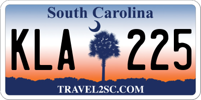 SC license plate KLA225