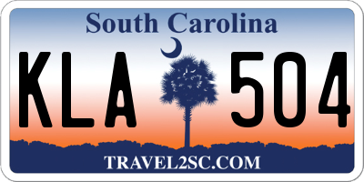 SC license plate KLA504