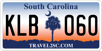 SC license plate KLB060