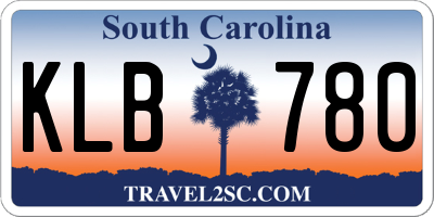 SC license plate KLB780