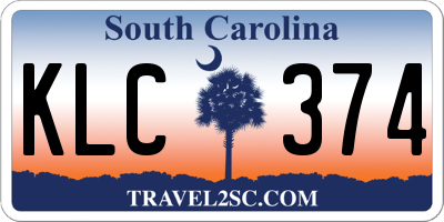 SC license plate KLC374