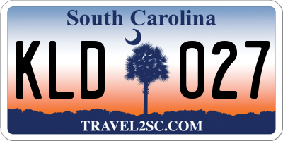 SC license plate KLD027