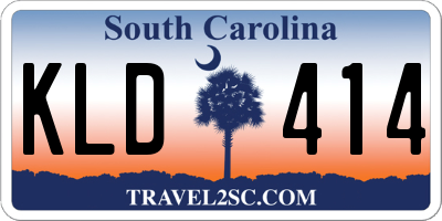 SC license plate KLD414