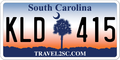 SC license plate KLD415