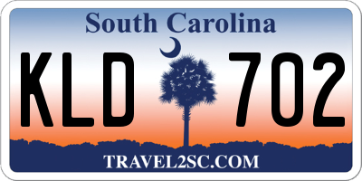 SC license plate KLD702