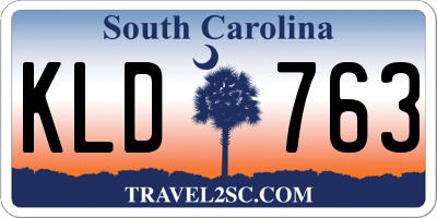 SC license plate KLD763